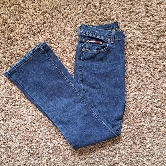 Vtg 90's EUC Tommy Hilfiger Bootcut Embroidered Mid/Lowrise Jeans 28" waist - Picture 6 of 8